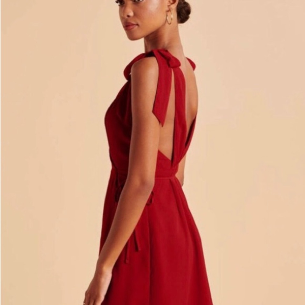 Abercrombie red wrap dress